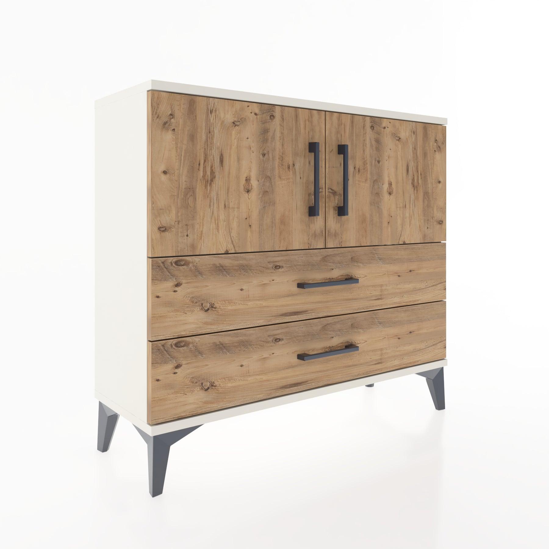 Woodntry Modüler Şifonyer Kapak ve Çekmeceli T1 88x30x94 cm Aytaşı - Woodntry