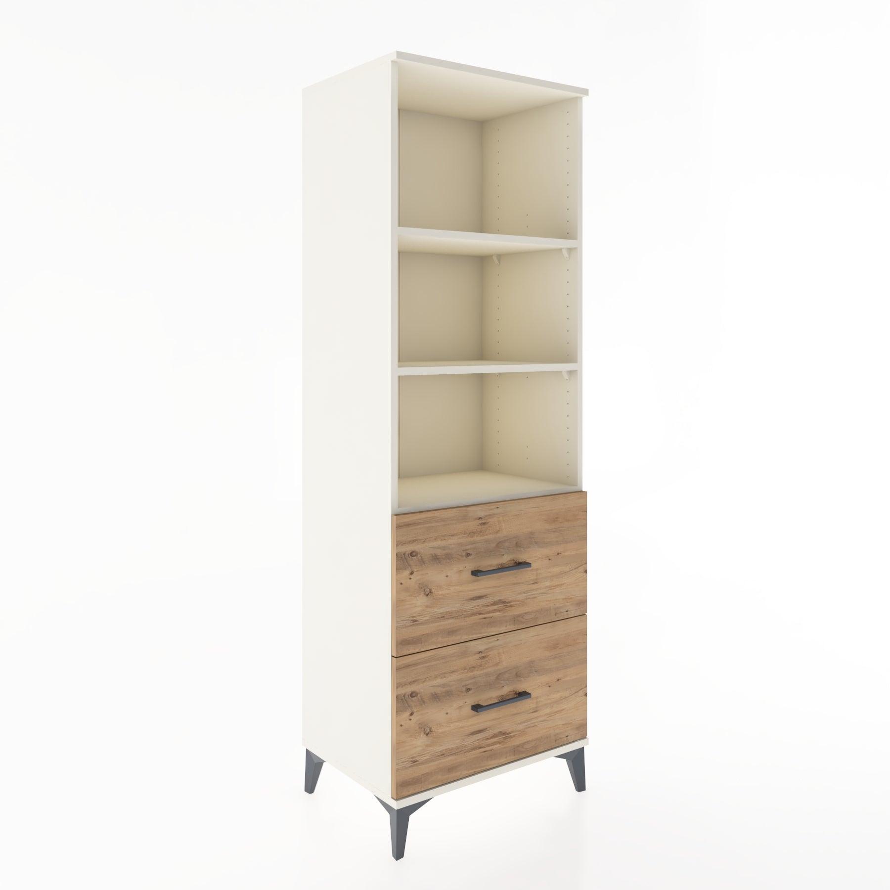 Woodntry Modüler Dolap Aytaşı 60x44x170 cm Çekmeceli ve Raflı CR48-1