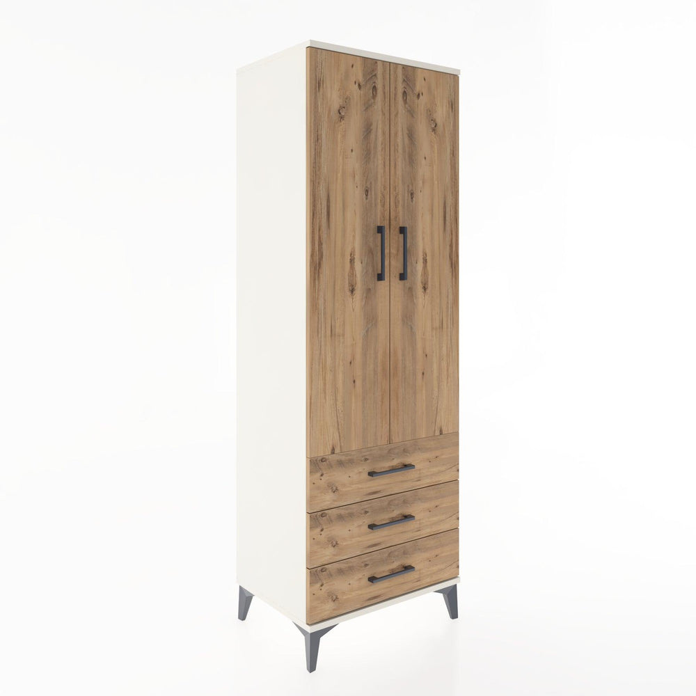 Woodntry Modular Cabinet Moonstone 60x44x170 cm with Doors and Drawers KC6-1