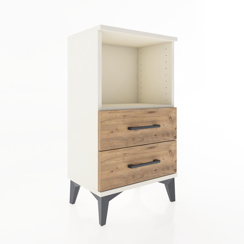 Woodntry Modüler Komodin 2 Çekmece ve Raflı V2 44x30x68 cm Aytaşı - Woodntry