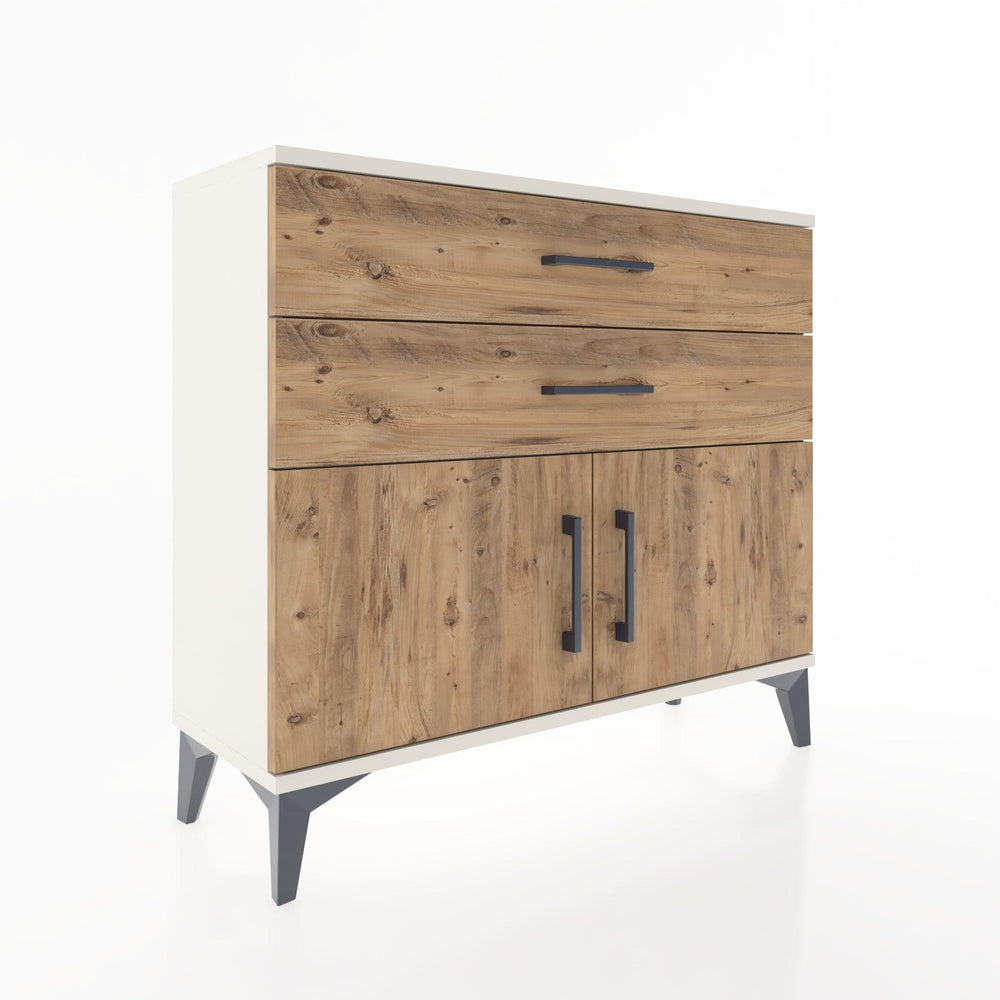 Woodntry Modüler Şifonyer Çekmece Raf Kapaklı 88x30x68 cm Çam - Woodntry