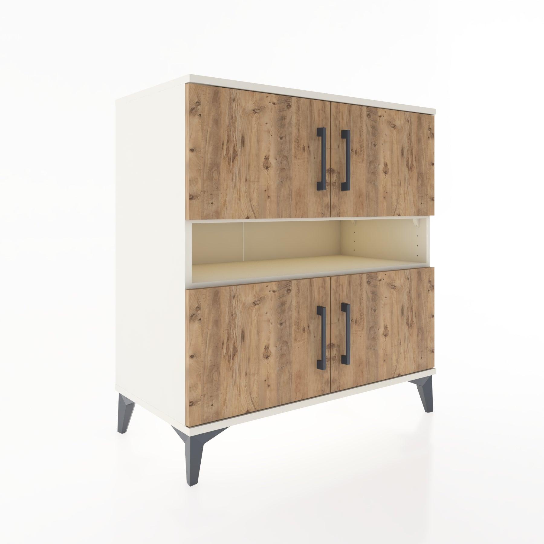 Woodntry Modular Dresser Moonstone 88x44x84 cm with Cover and Shelf KR104-1