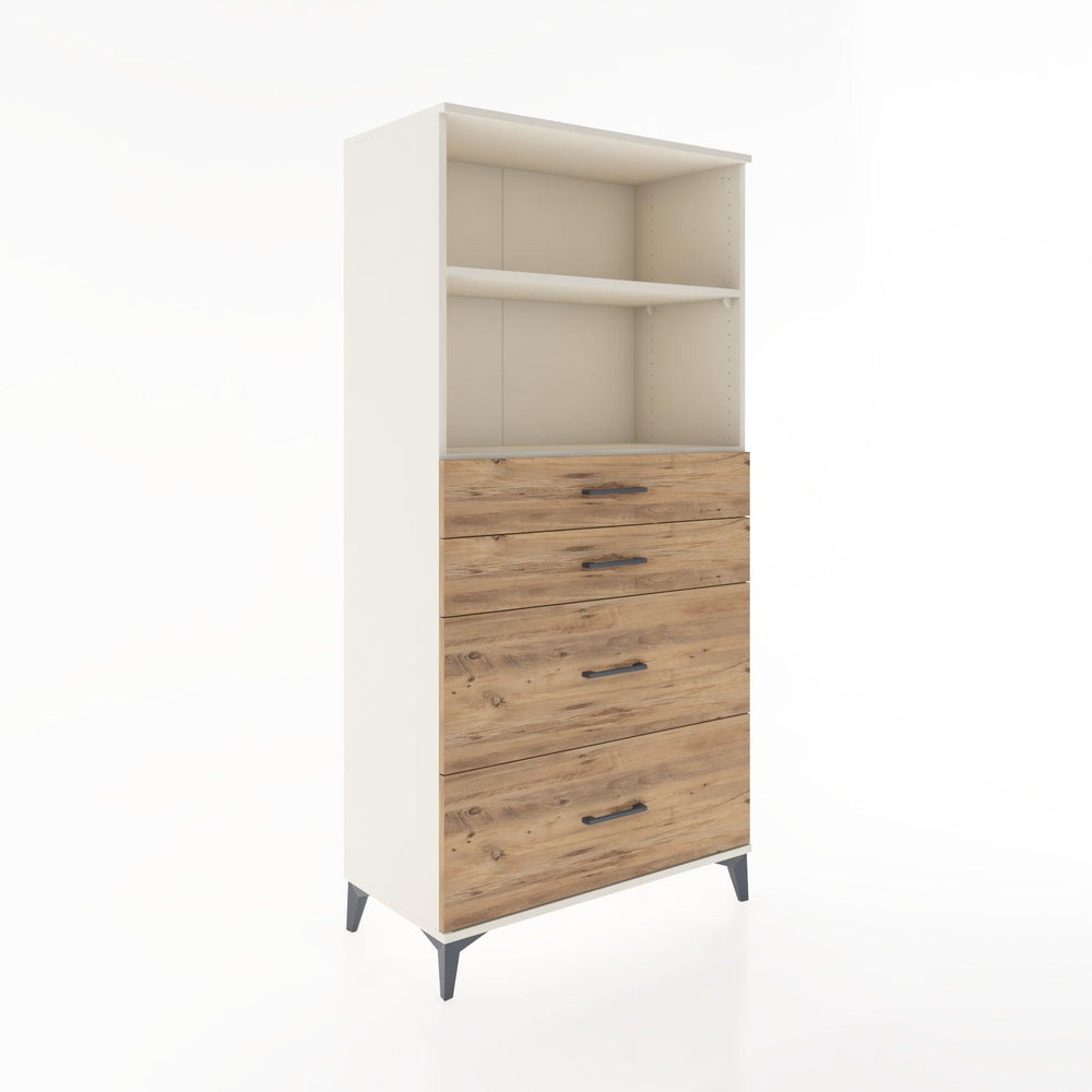 Woodntry Modular Cabinet Moonstone 88x44x170 cm with Drawers and Shelves CR47-1