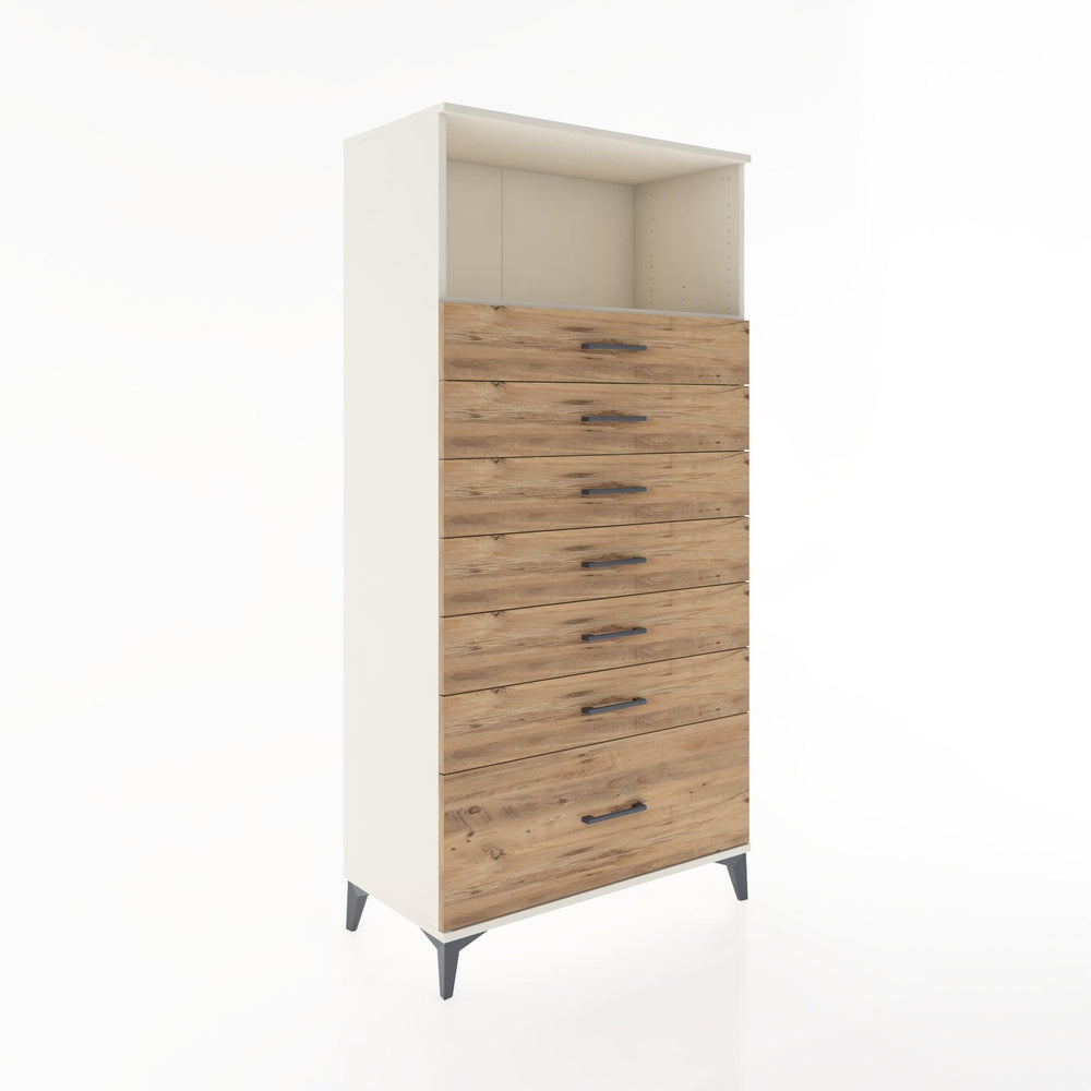 Woodntry Modular Cabinet Moonstone 88x44x170 cm with Drawers and Shelves CR38-1