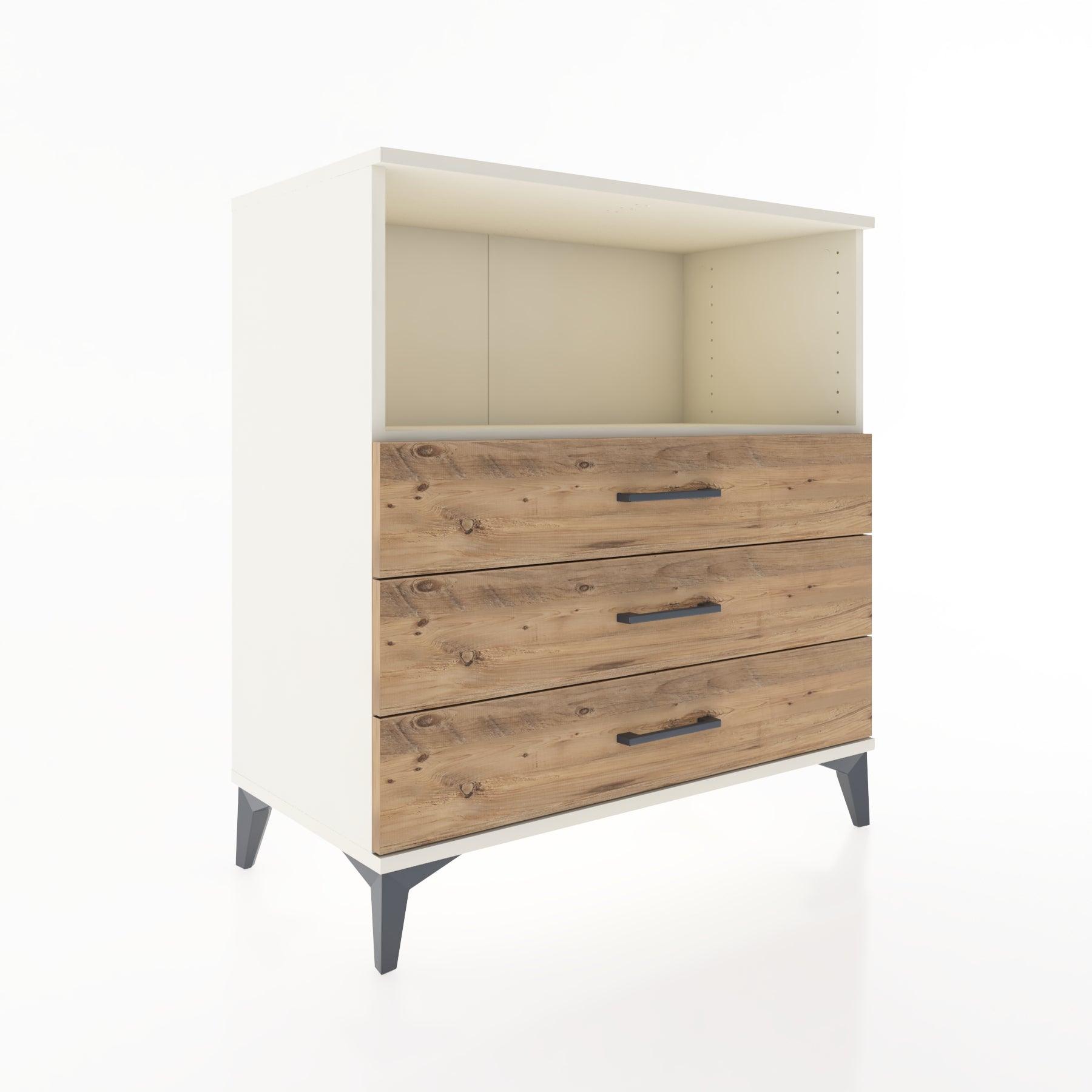 Woodntry Modüler Şifonyer Aytaşı 88x44x84 cm Çekmeceli ve Raflı CR18-1