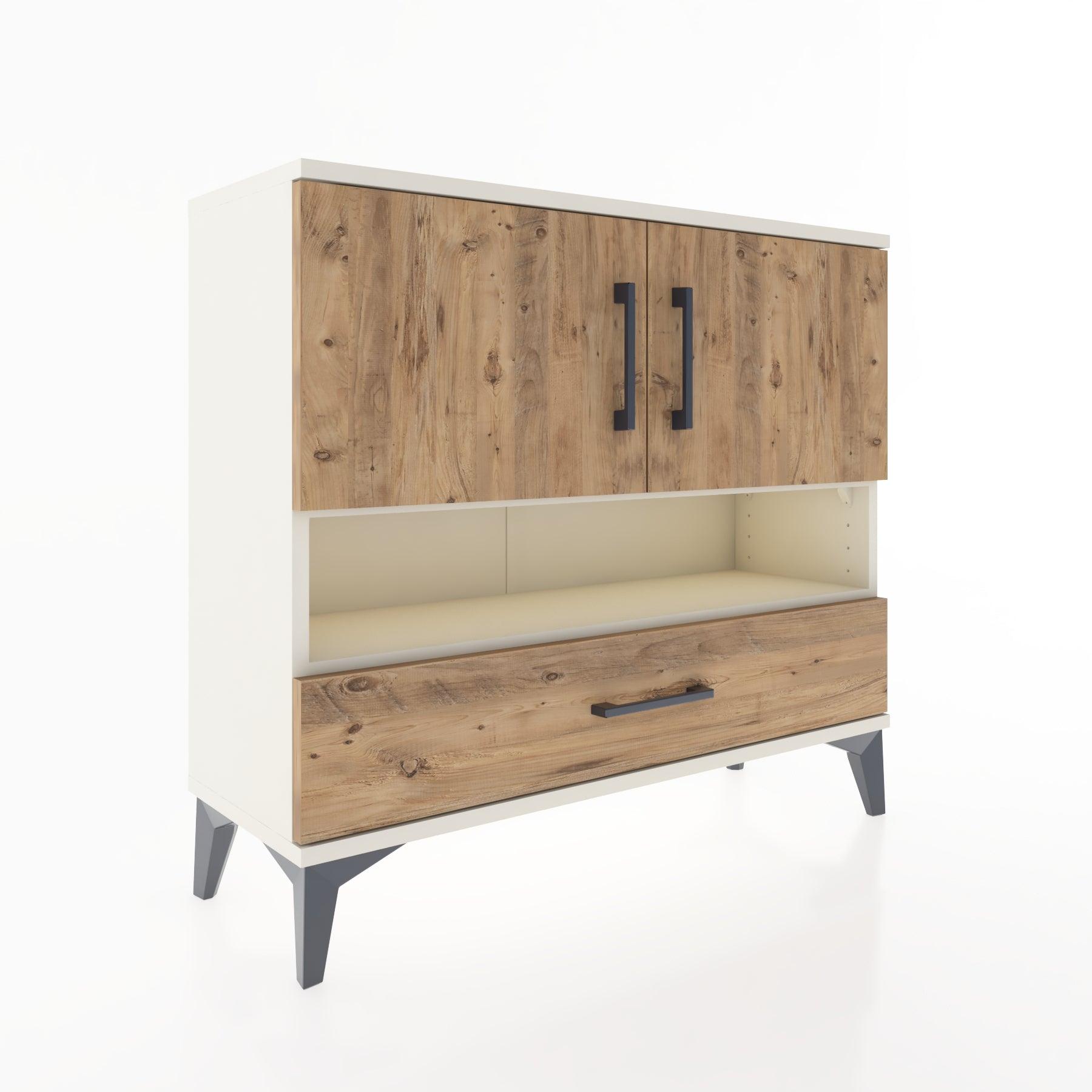 Woodntry Modüler Şifonyer İki Kapaklı T1 88x30x94 cm Aytaşı - Woodntry
