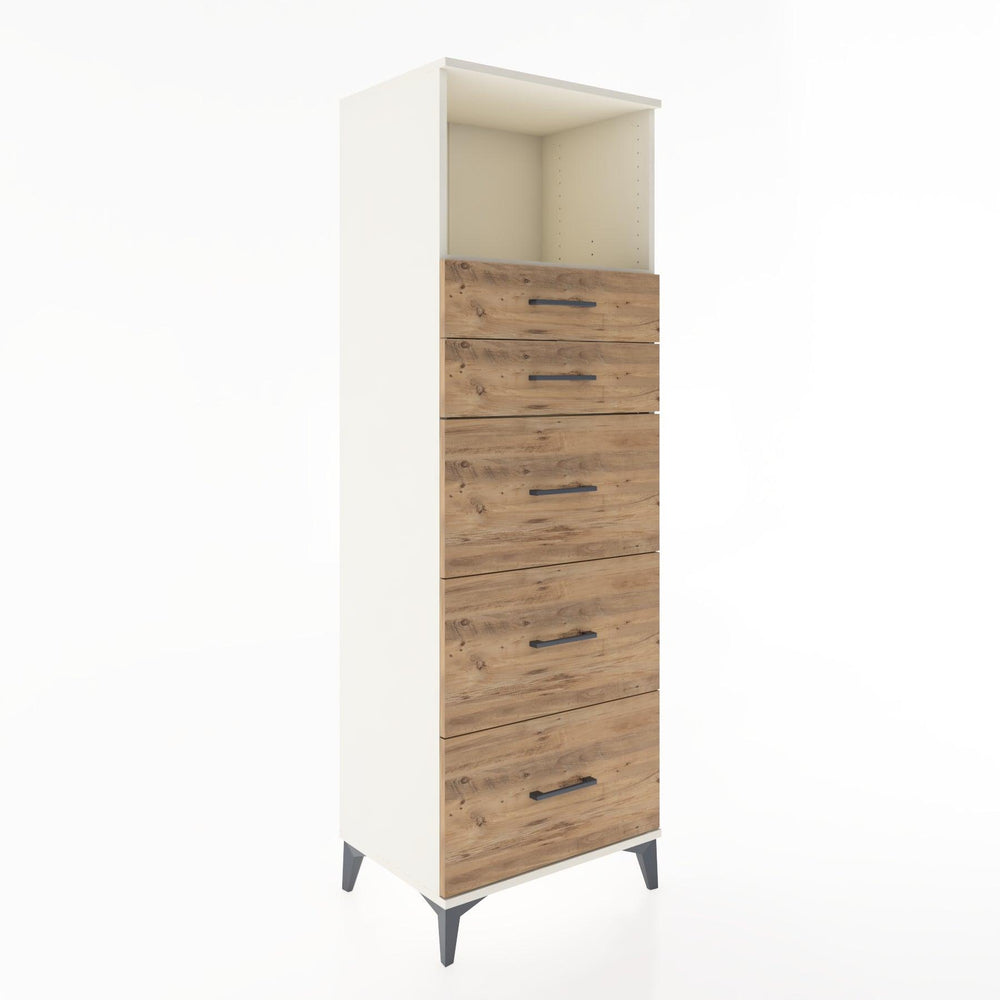 Woodntry Modular Cabinet Moonstone 60x44x170 cm with Drawers and Shelves CR49-1