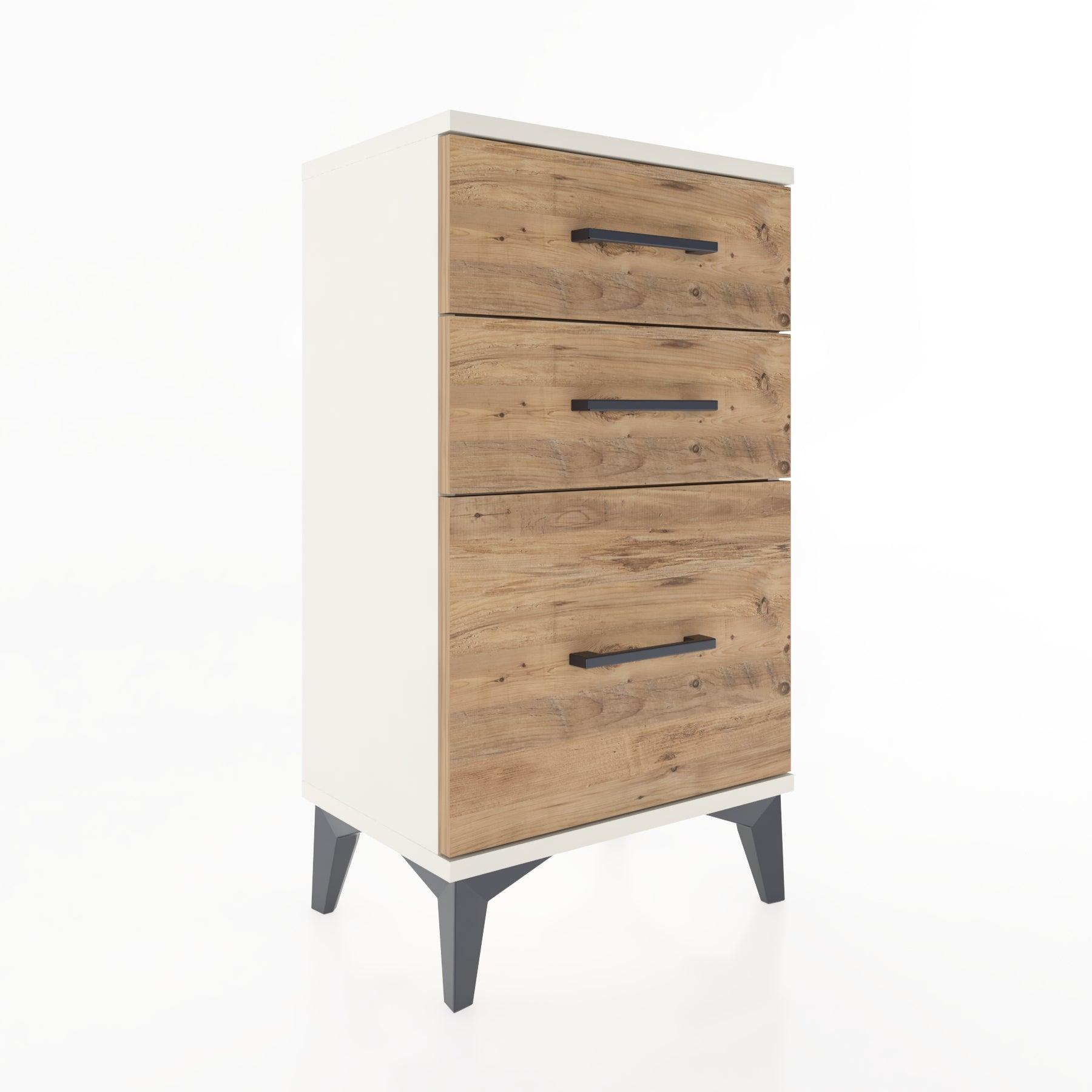 Woodntry Modüler Komodin Üç Çekmeceli V2 44x30x68 cm Aytaşı - Woodntry