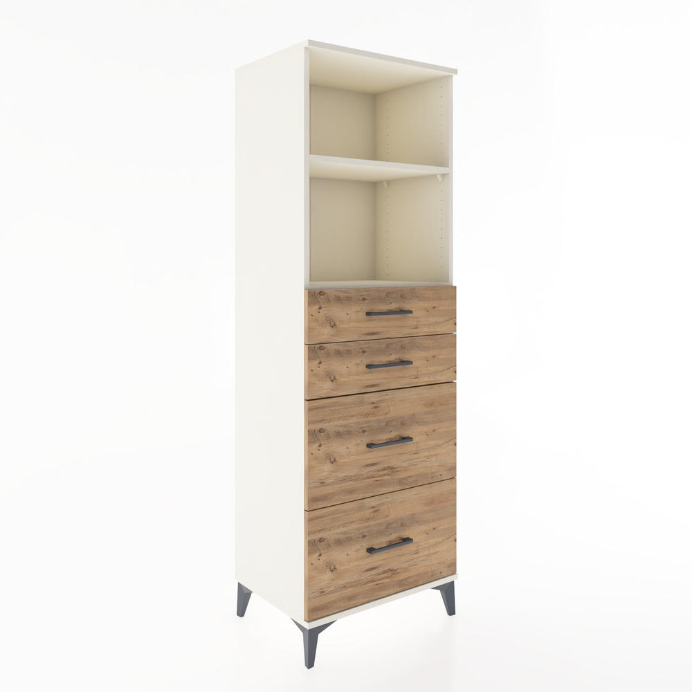Woodntry Modular Cabinet Moonstone 60x44x170 cm with Drawers and Shelves CR46-1