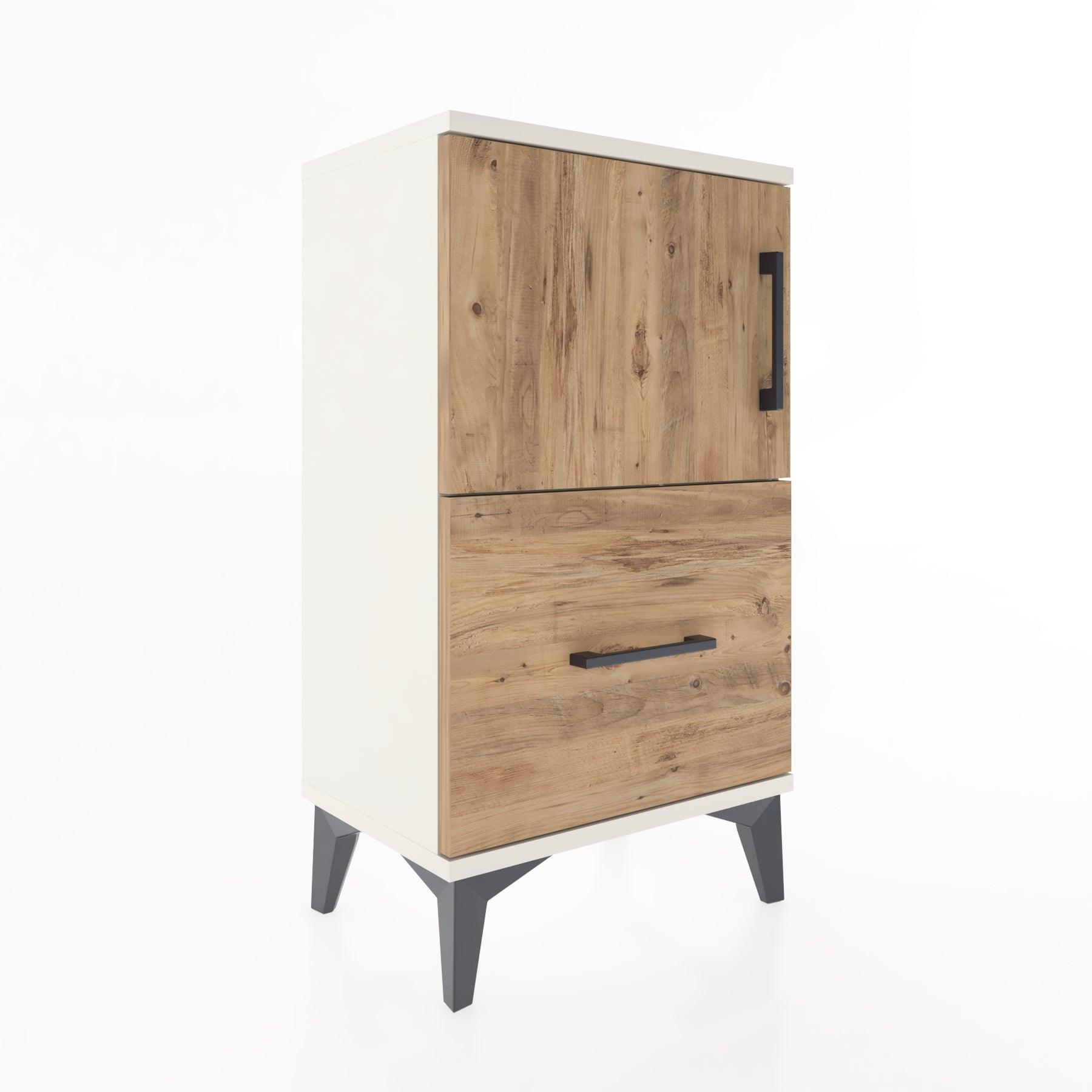 Woodntry Modüler Komodin Çekmece ve Kapaklı V2 44x30x68 cm Aytaşı - Woodntry