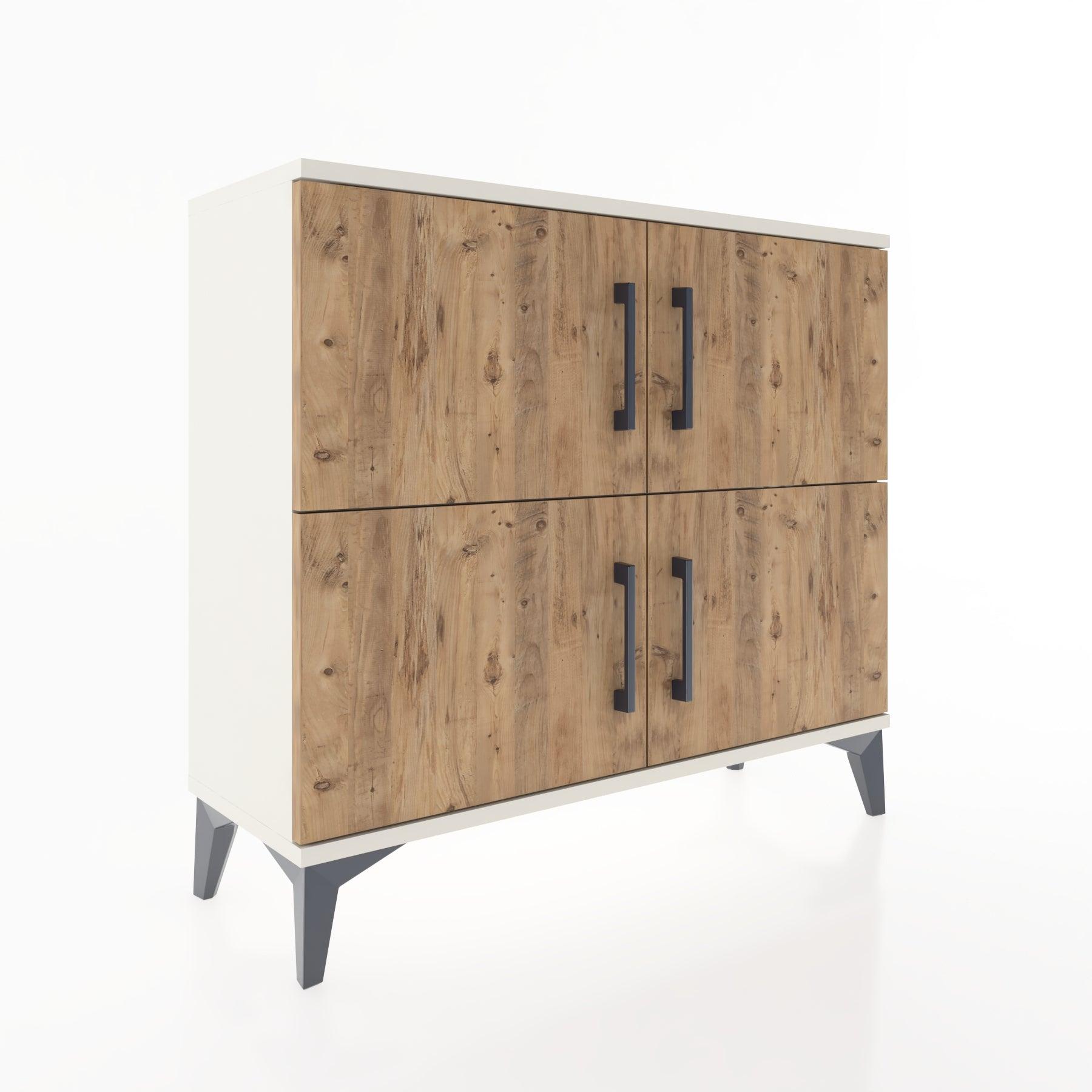 Woodntry Modüler Şifonyer Dört Kapaklı 88x30x68 cm Aytaşı - Woodntry