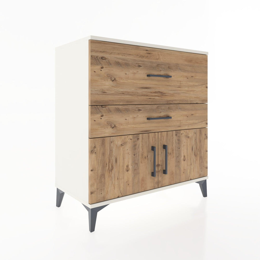 Woodntry Modüler Şifonyer Aytaşı 88x44x84 cm Kapaklı ve Çekmeceli KC105-1