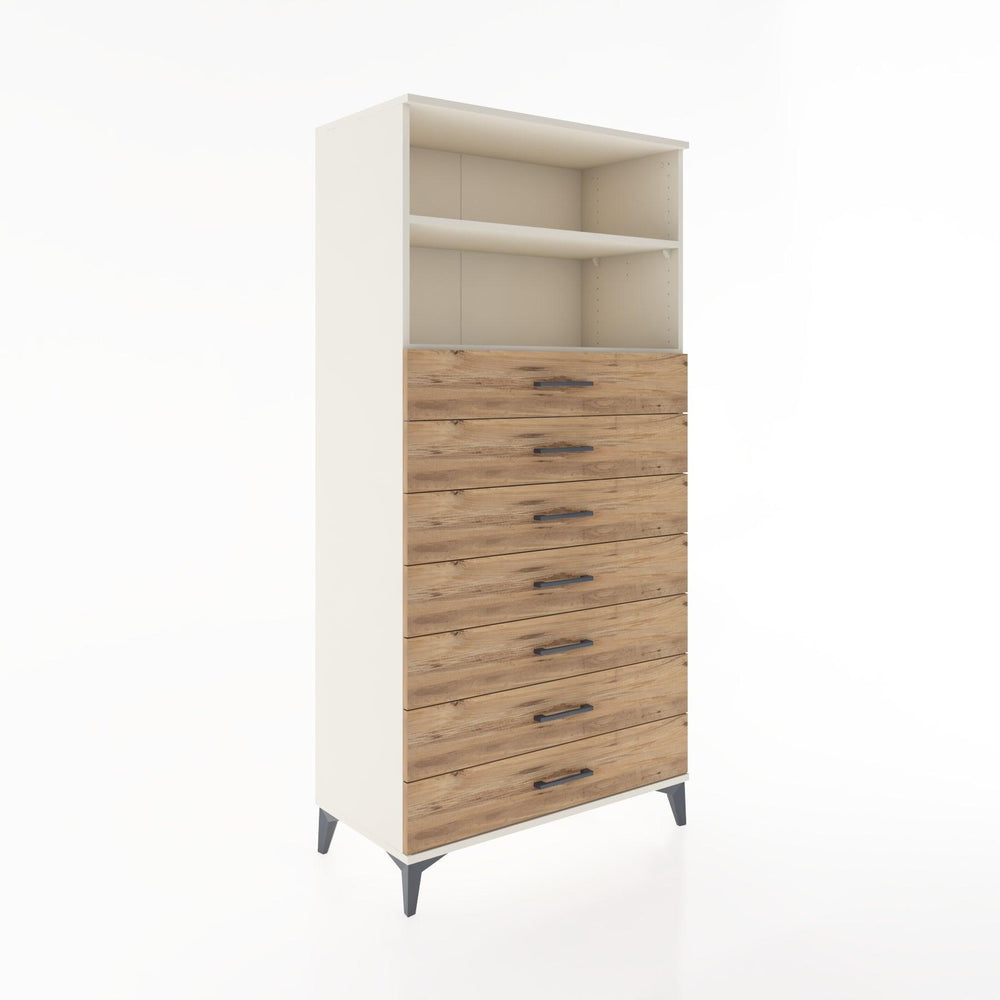 Woodntry Modular Cabinet Moonstone 88x44x170 cm with Drawers and Shelves CR33-1