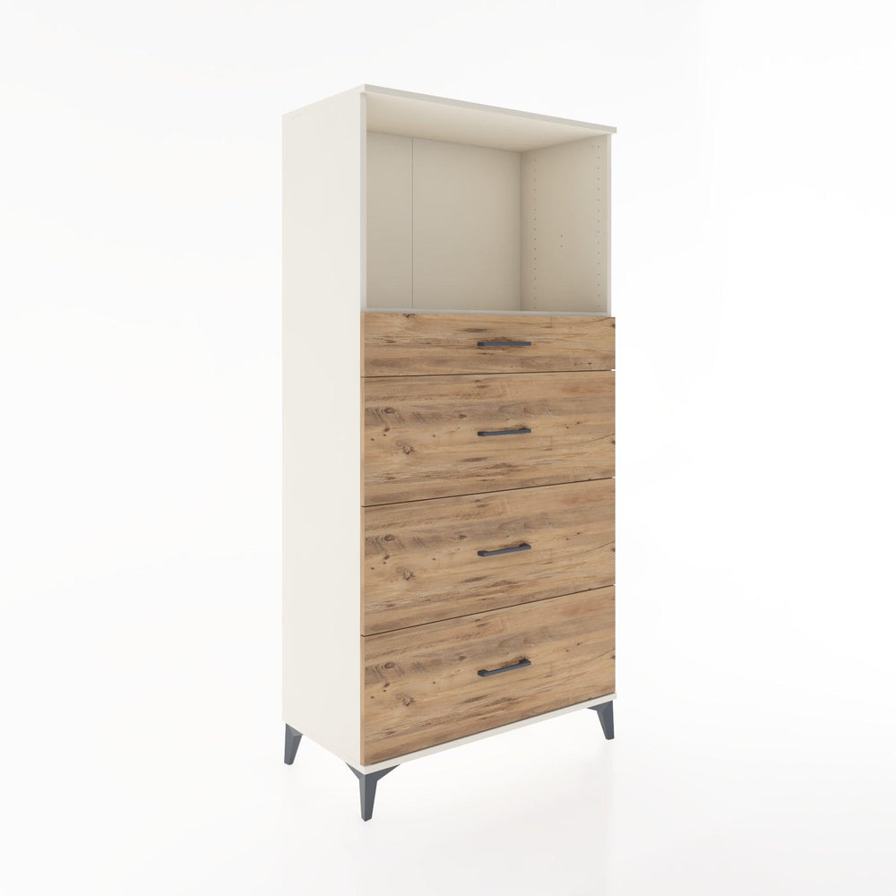 Woodntry Modular Cabinet Moonstone 88x44x170 cm with Drawers and Shelves CR51-1