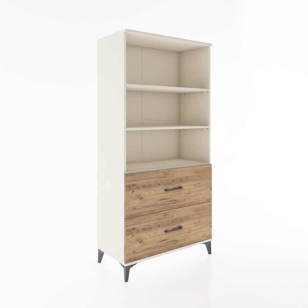 Woodntry Modular Cabinet Moonstone 88x44x170 cm with Drawers and Shelves CR49-1
