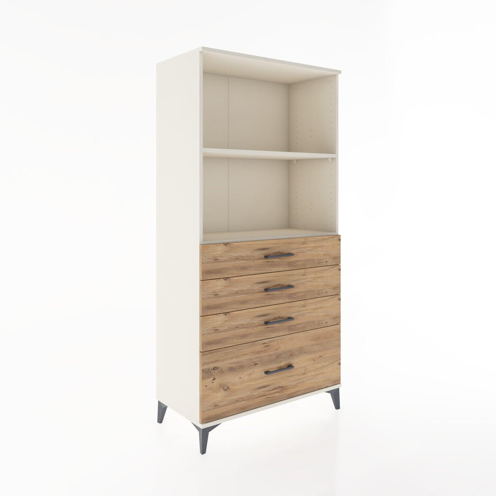 Woodntry Modüler Dolap Aytaşı 88x44x170 cm Çekmeceli ve Raflı CR41-1