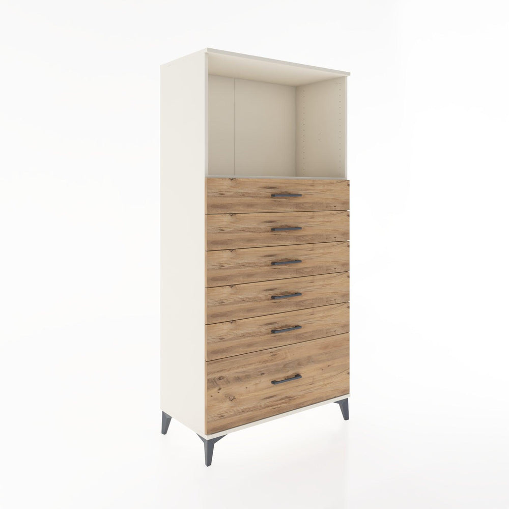 Woodntry Modüler Dolap Aytaşı 88x44x170 cm Çekmeceli ve Raflı CR39-1