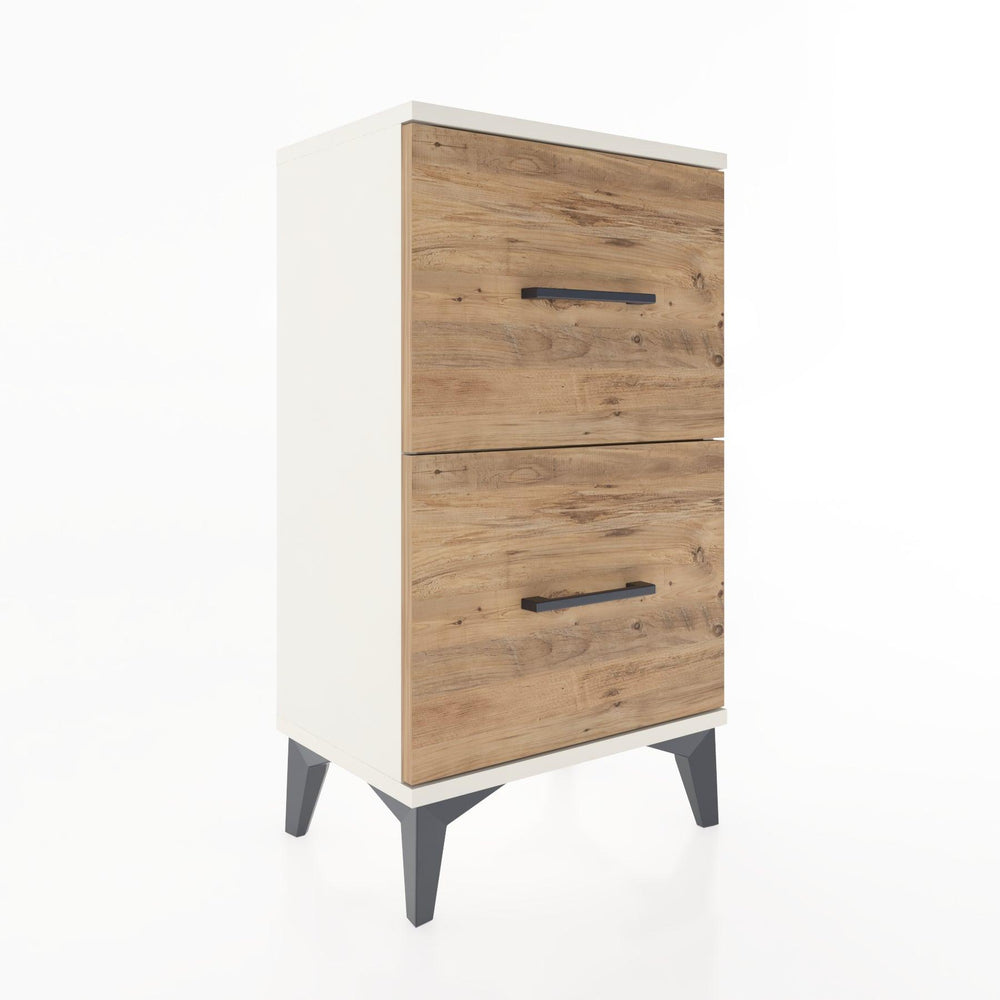 Woodntry Modüler Komodin İki Çekmeceli 44x30x68 cm Aytaşı - Woodntry