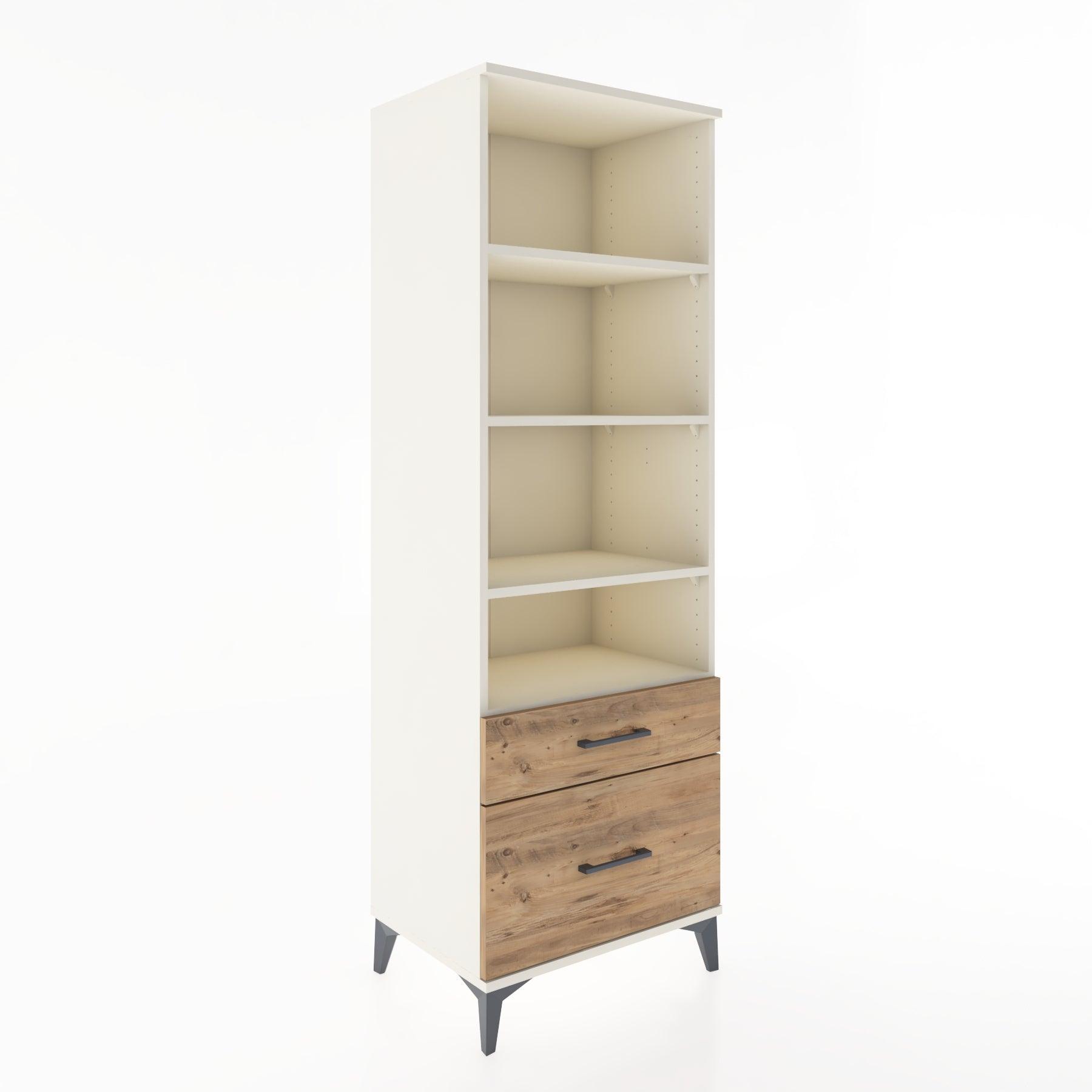 Woodntry Modular Cabinet Moonstone 60x44x170 cm with Drawers and Shelves CR43-1