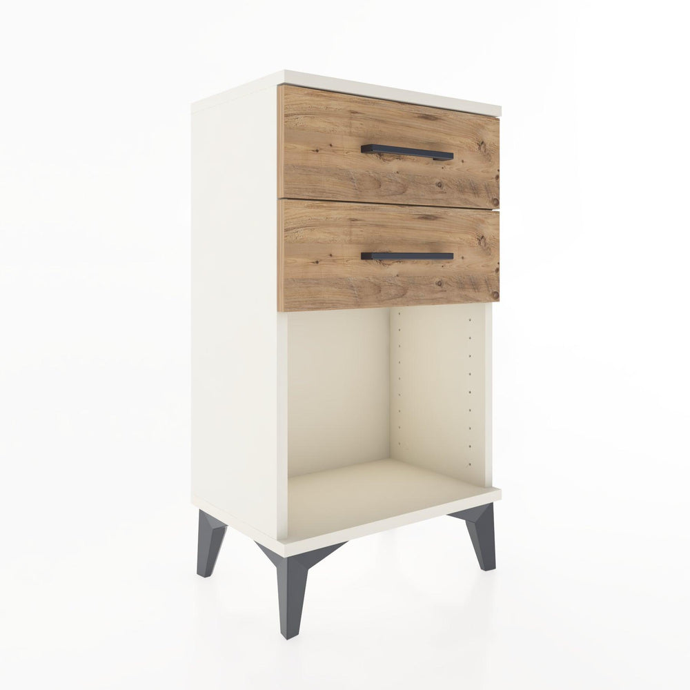 Woodntry Modüler Komodin 2 Çekmece ve Raflı V1 44x30x68 cm Aytaşı - Woodntry