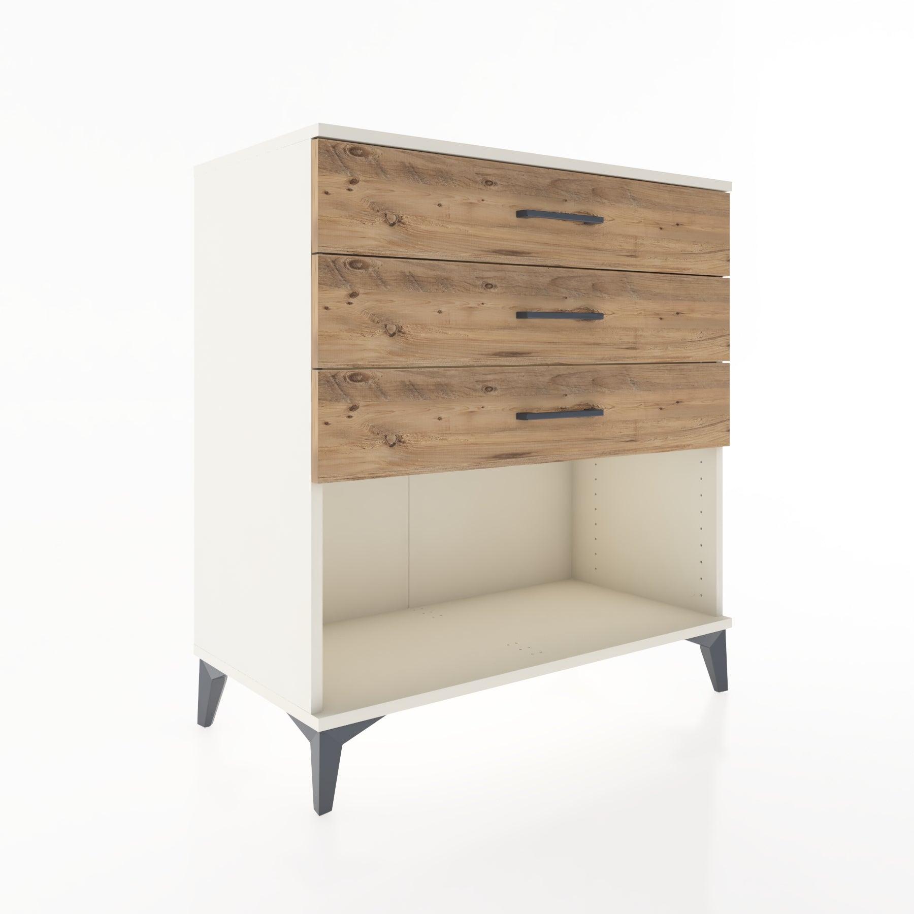 Woodntry Modüler Şifonyer Aytaşı 88x44x84 cm Çekmeceli ve Raflı CR11-1