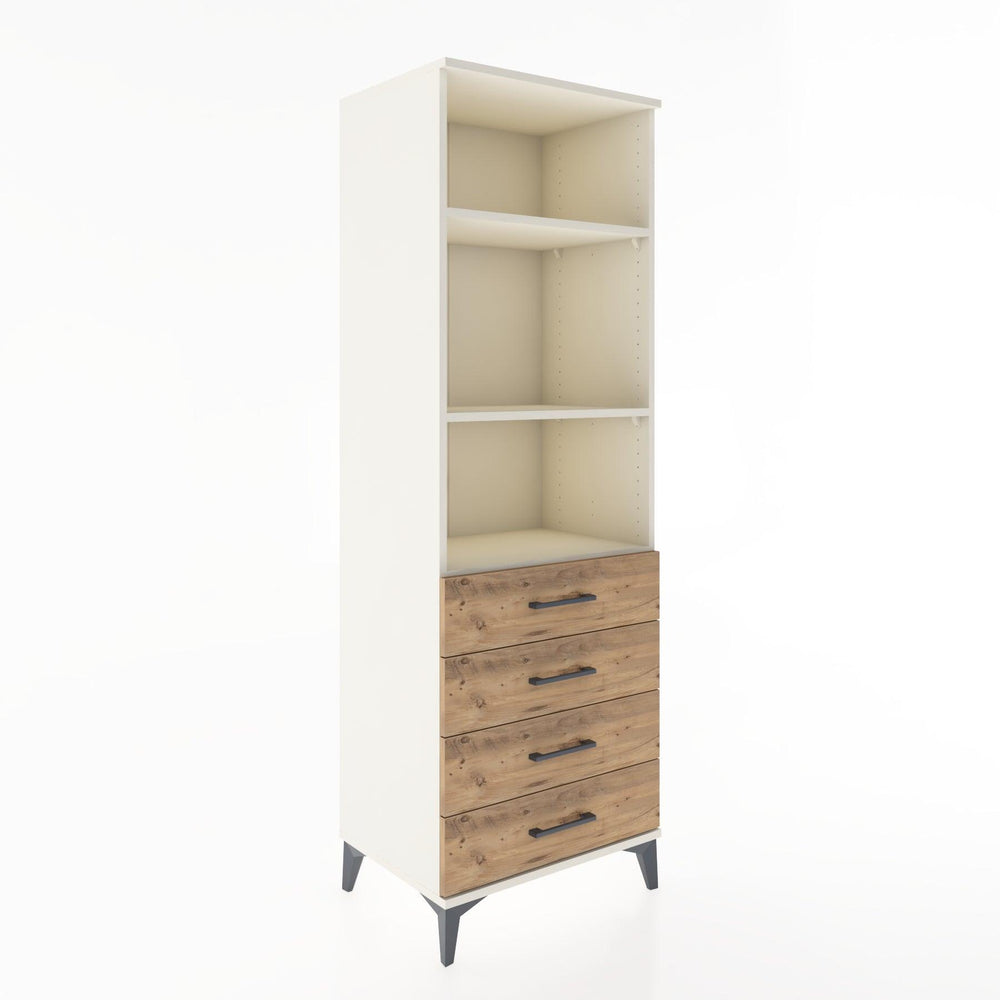 Woodntry Modular Cabinet Moonstone 60x44x170 cm with Drawers and Shelves CR36-1