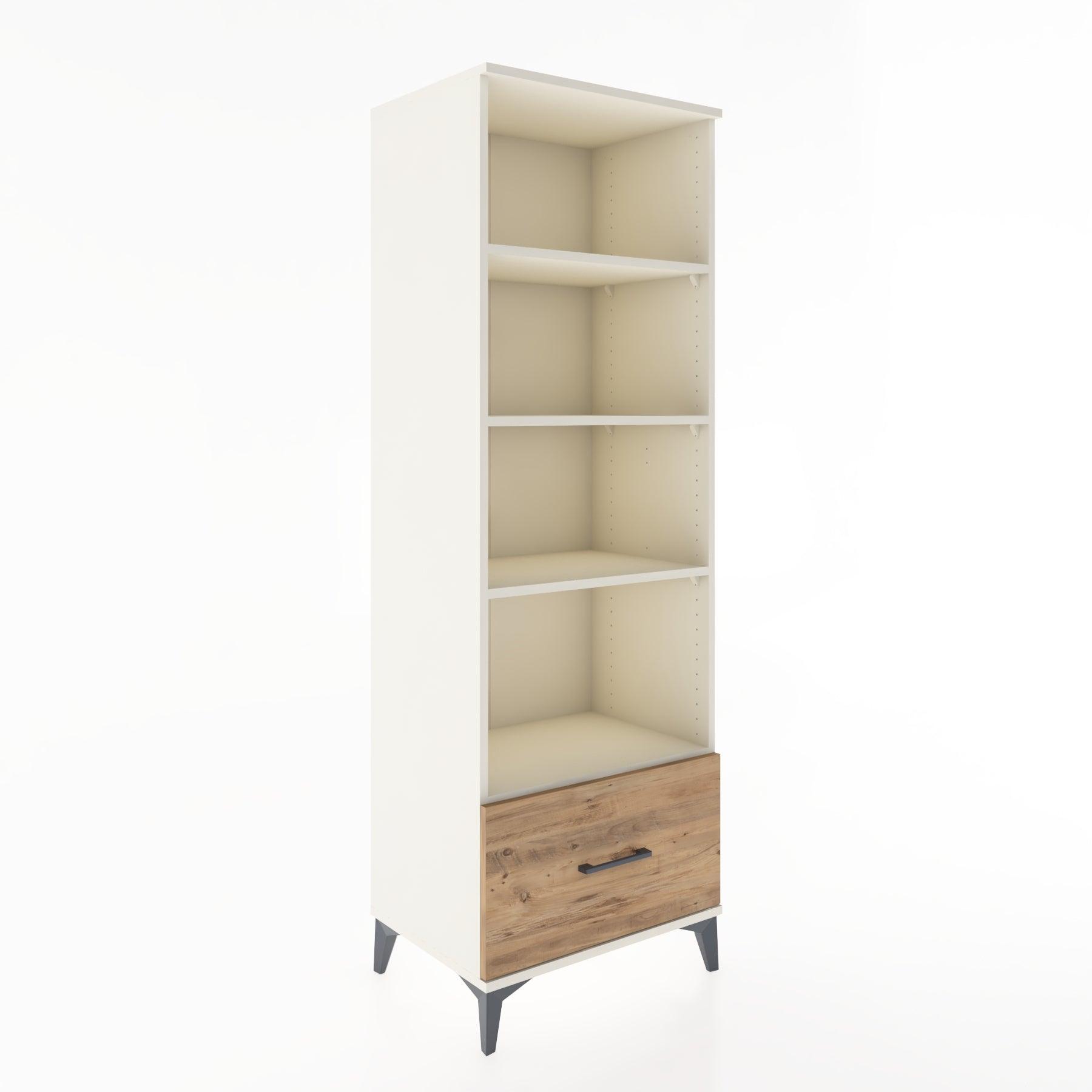 Woodntry Modular Cabinet Moonstone 60x44x170 cm with Drawers and Shelves CR44-1