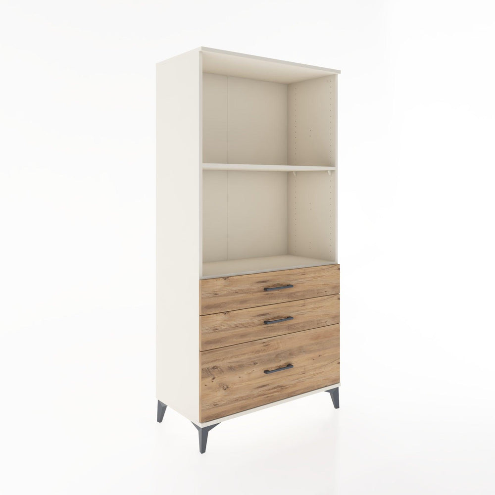Woodntry Modular Cabinet Moonstone 88x44x170 cm with Drawers and Shelves CR42-1
