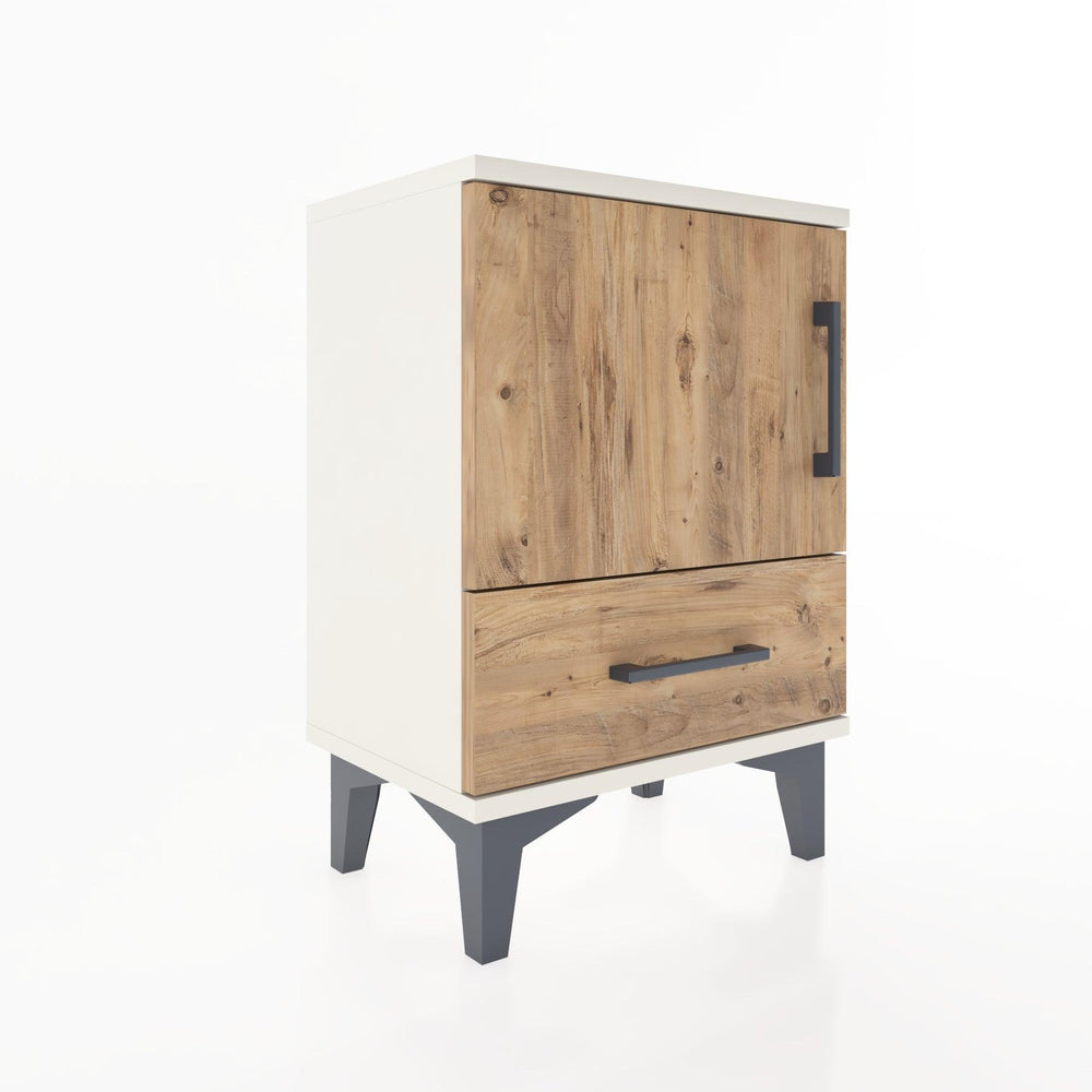 Woodntry Modüler Komodin Kapak ve Çekmeceli 44x30x52 cm Aytaşı - Woodntry