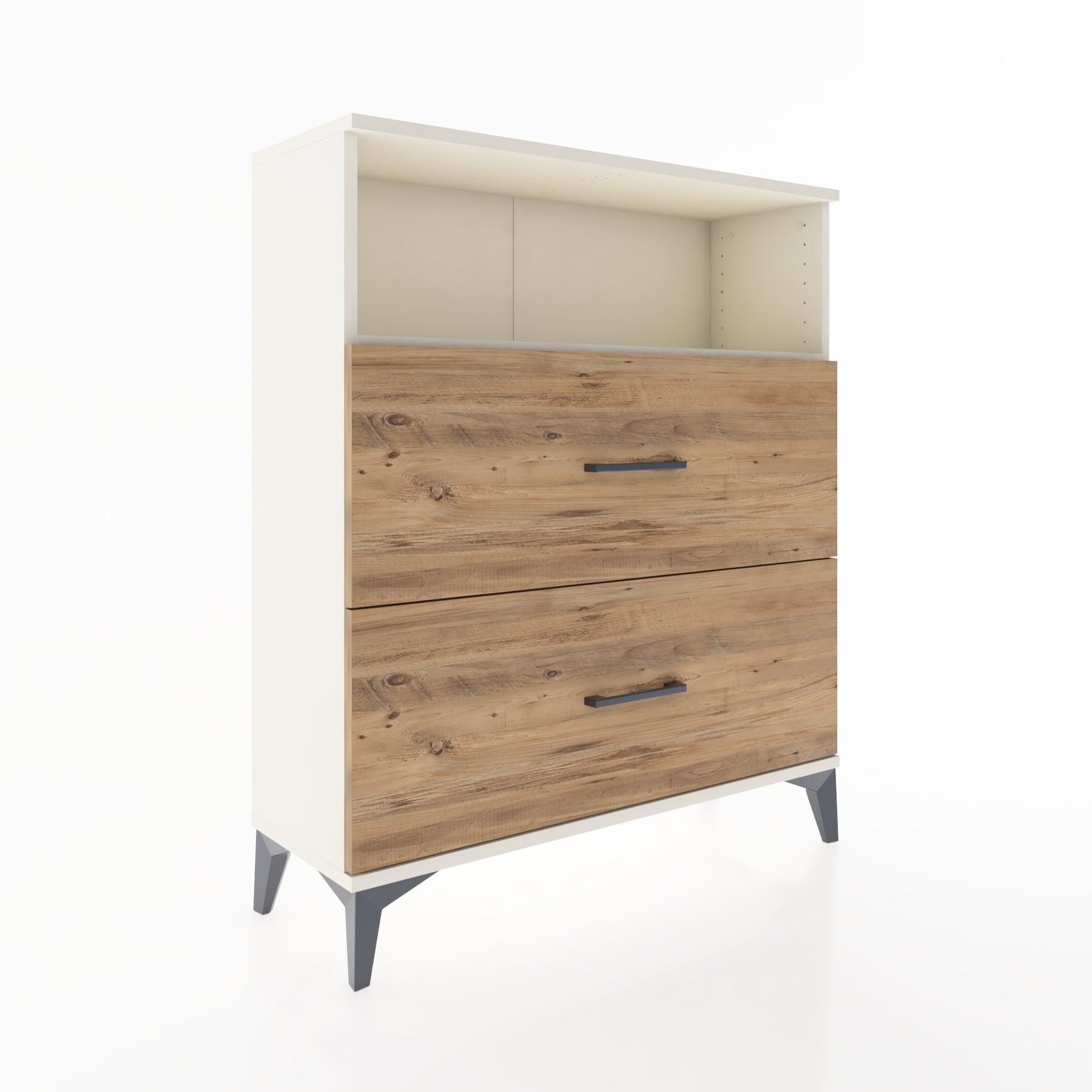 Woodntry Modular Dresser Moonstone 88x30x94 cm with Drawers and Shelves CR16-1