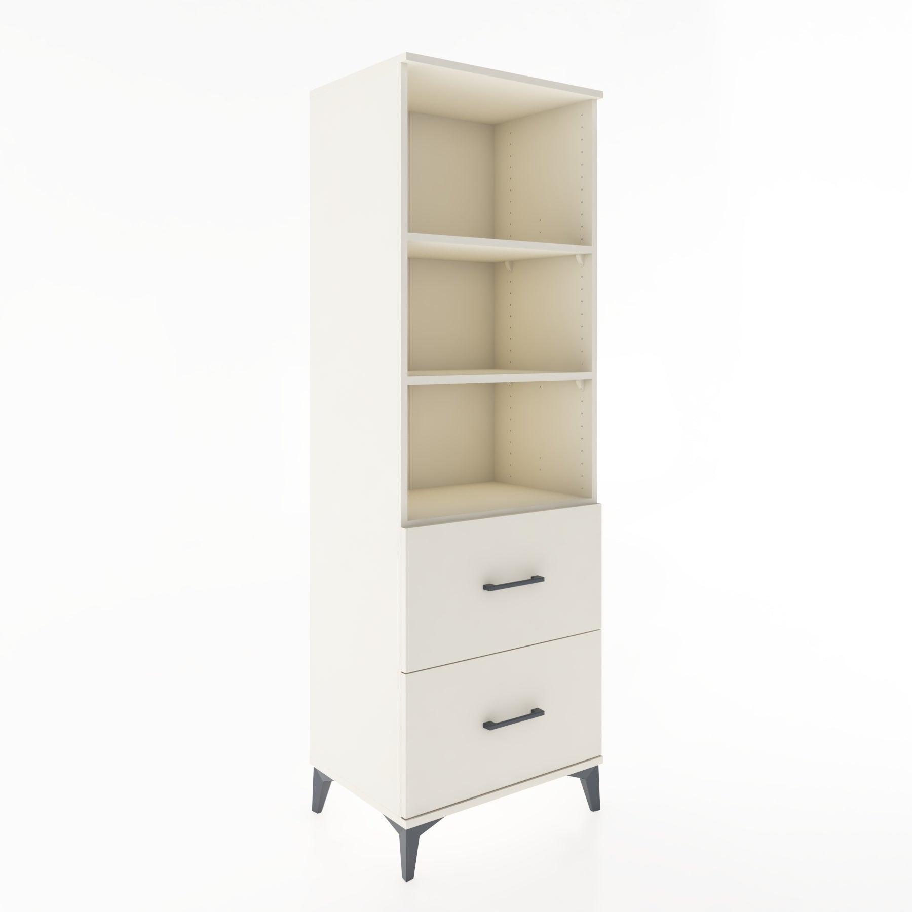 Woodntry Modüler Dolap Aytaşı 60x44x170 cm Çekmeceli ve Raflı CR48-1