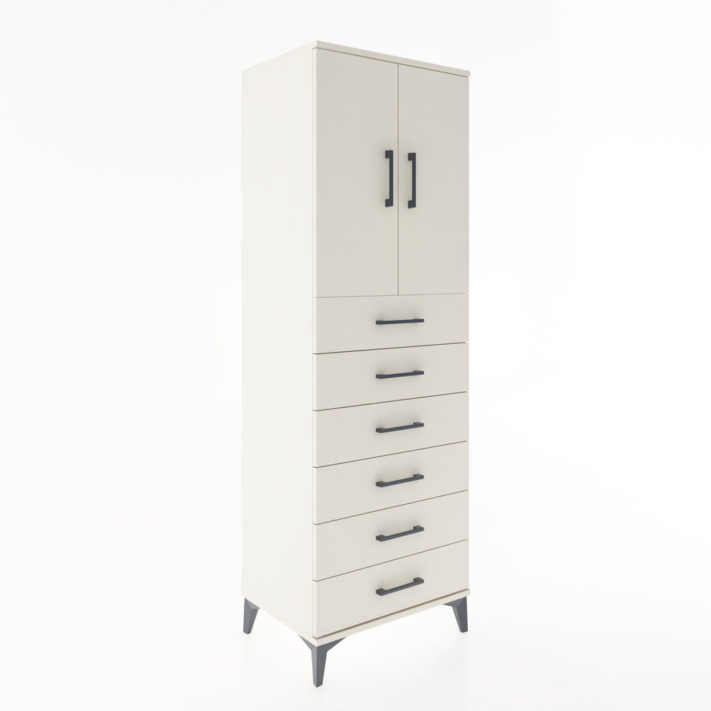 Woodntry Modular Cabinet Moonstone 60x44x170 cm with Doors and Drawers KC3-1
