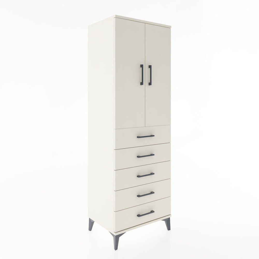 Woodntry Modular Cabinet Moonstone 60x44x170 cm with Doors and Drawers KC4-1