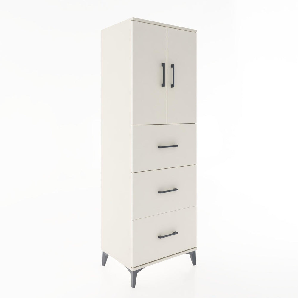 Woodntry Modular Cabinet Moonstone 60x44x170 cm with Doors and Drawers KC24-1