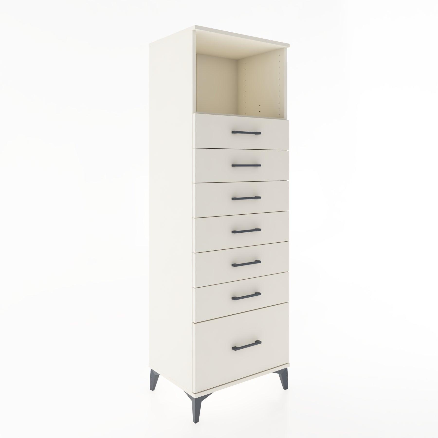 Woodntry Modular Cabinet Moonstone 60x44x170 cm with Drawers and Shelves CR38-1