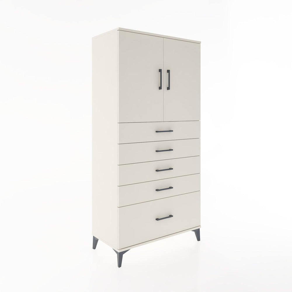 Woodntry Modular Cabinet Moonstone 88x44x170 cm with Doors and Drawers KC12-1