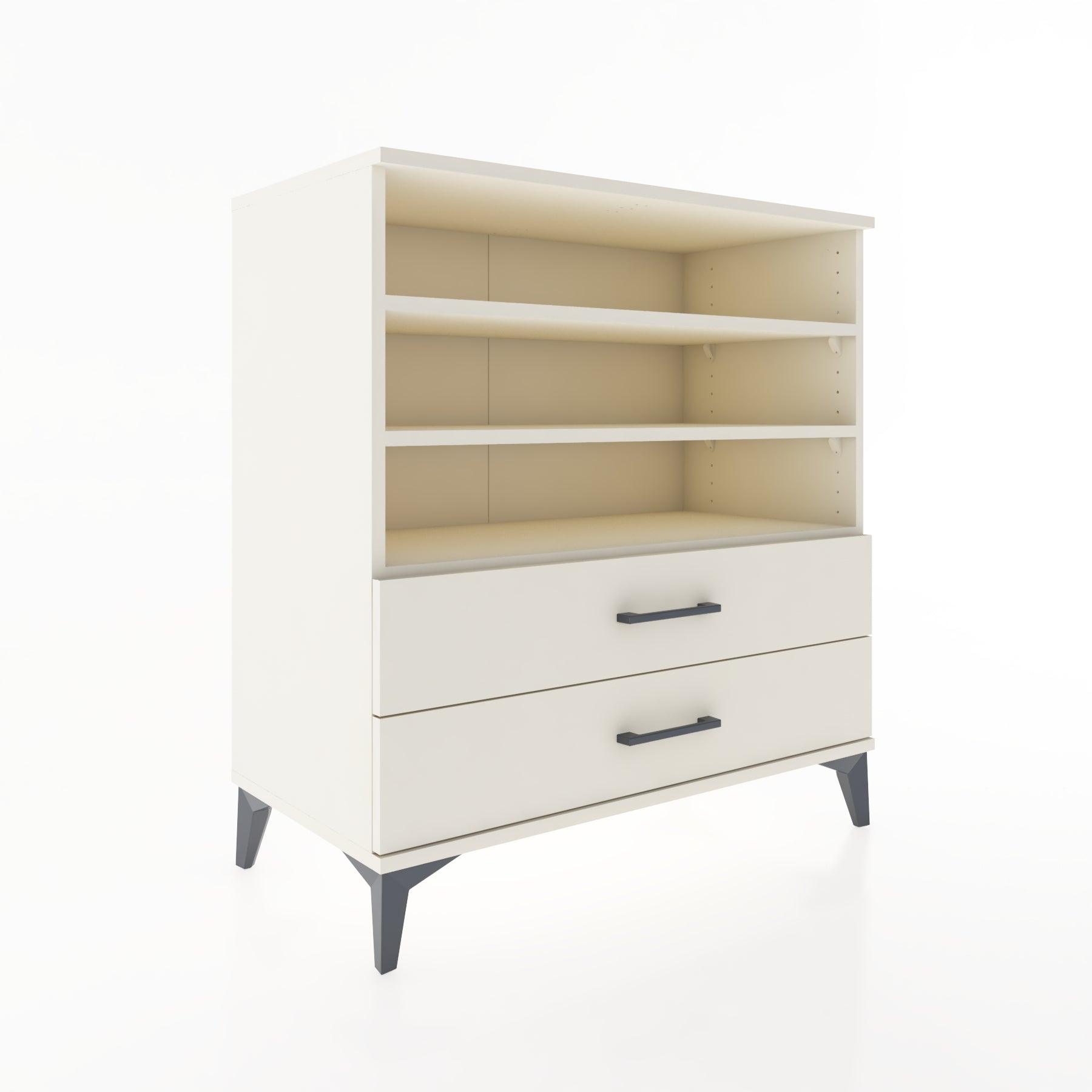 Woodntry Modüler Şifonyer Aytaşı 88x44x84 cm Çekmeceli ve Raflı CR15-1