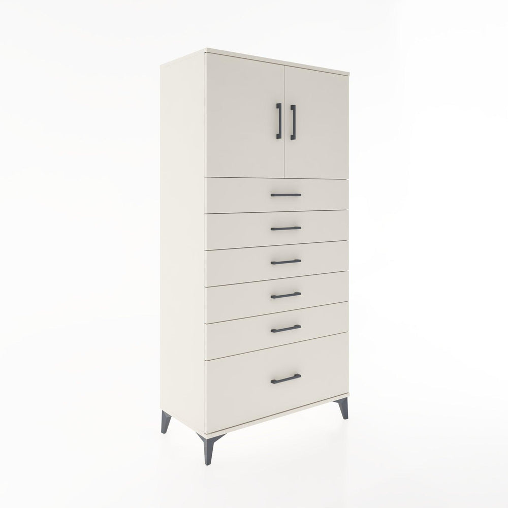 Woodntry Modular Cabinet Moonstone 88x44x170 cm with Doors and Drawers KC11-1
