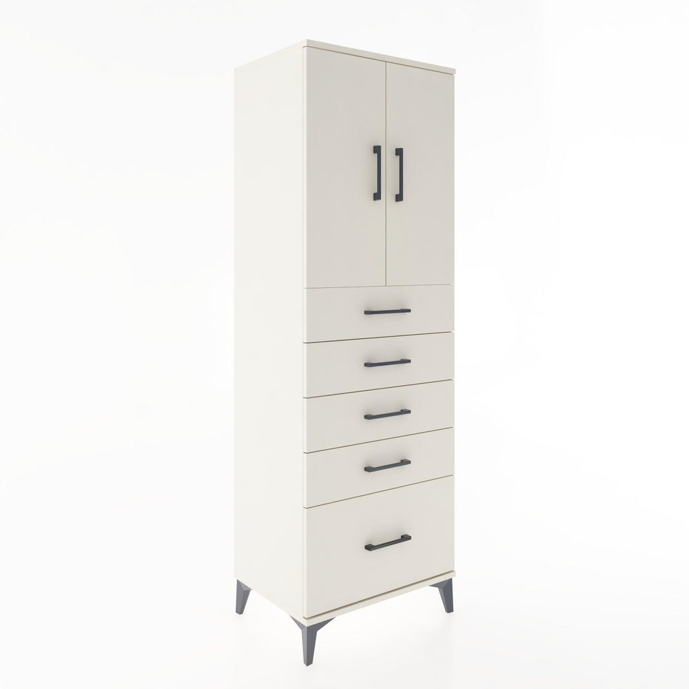Woodntry Modular Cabinet Moonstone 60x44x170 cm with Doors and Drawers KC12-1