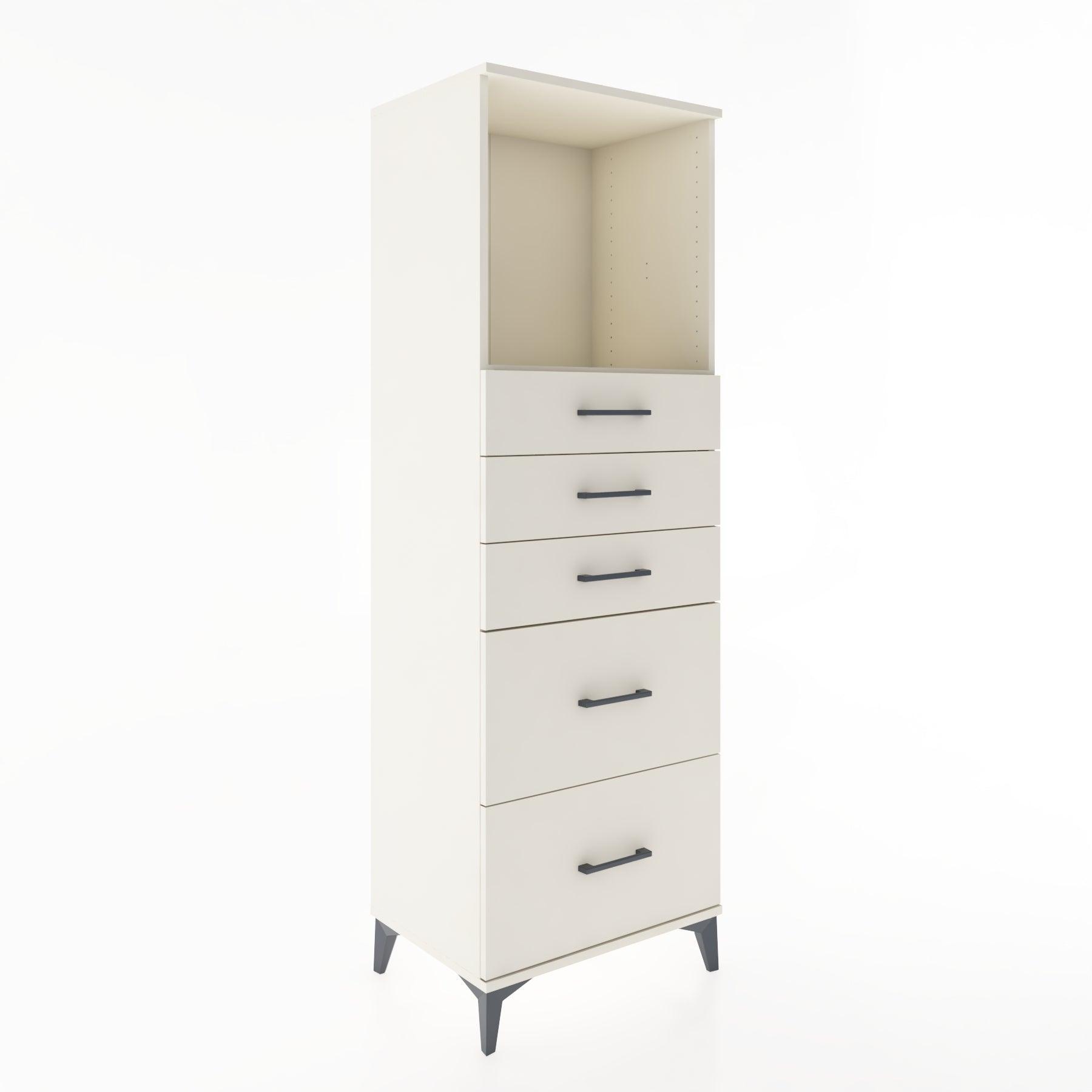 Woodntry Modular Cabinet Moonstone 60x44x170 cm with Drawers and Shelves CR45-1
