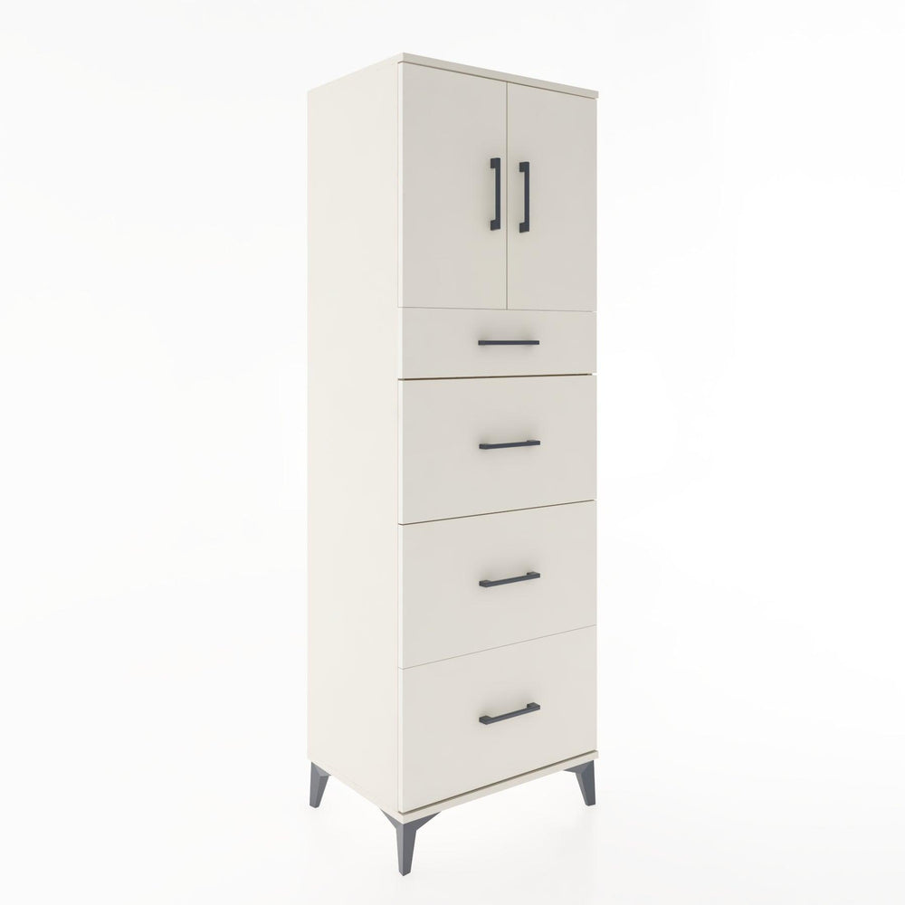Woodntry Modular Cabinet Moonstone 60x44x170 cm with Doors and Drawers KC23-1