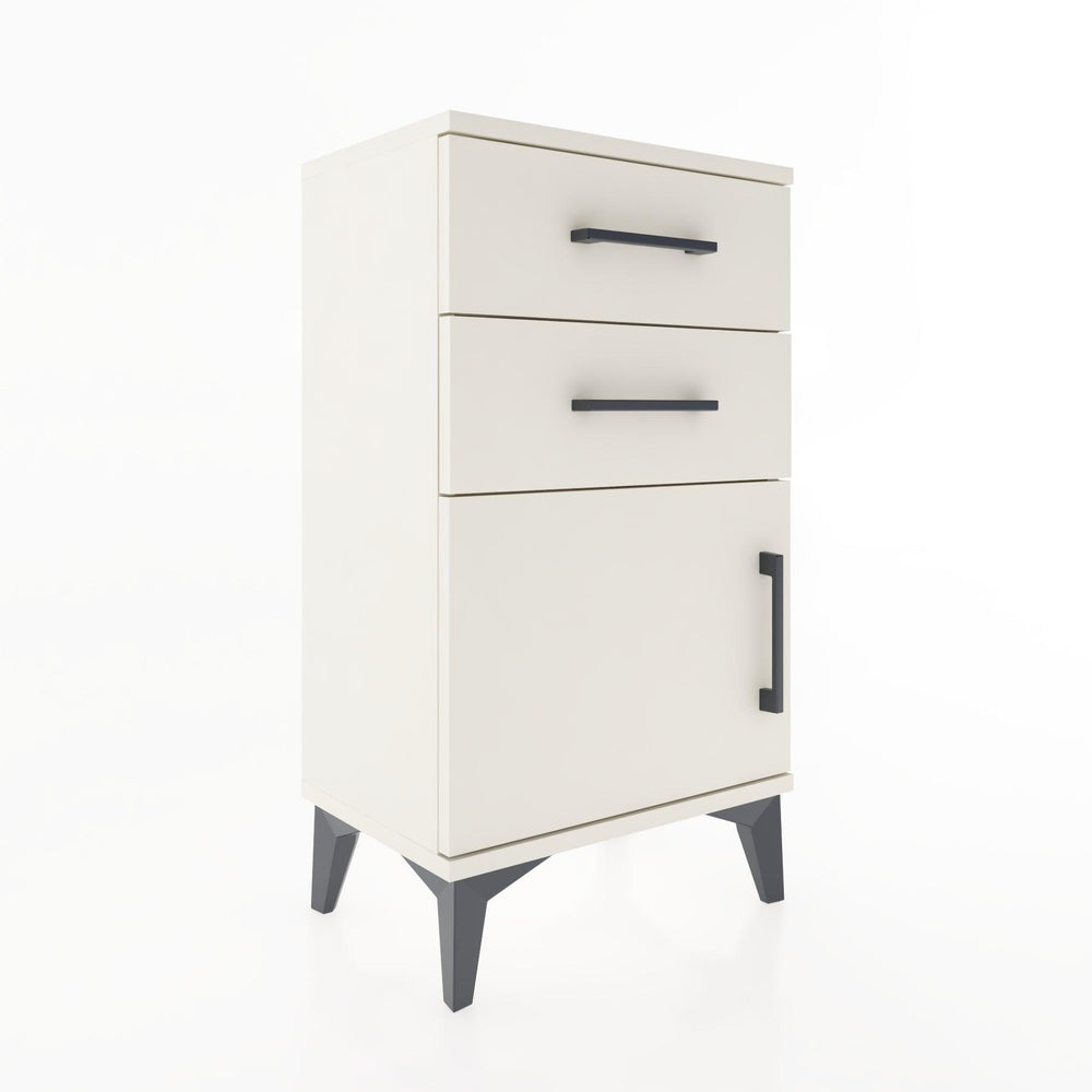 Woodntry Modüler Komodin İki Çekmece ve Kapaklı 44x30x68 cm Aytaşı - Woodntry