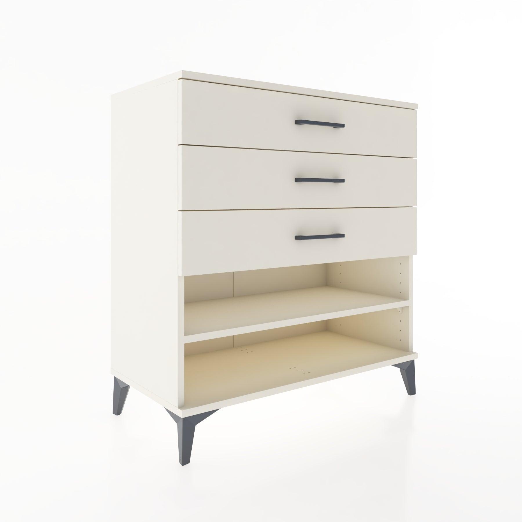 Woodntry Modüler Şifonyer Aytaşı 88x44x84 cm Çekmeceli ve Raflı CR12-1