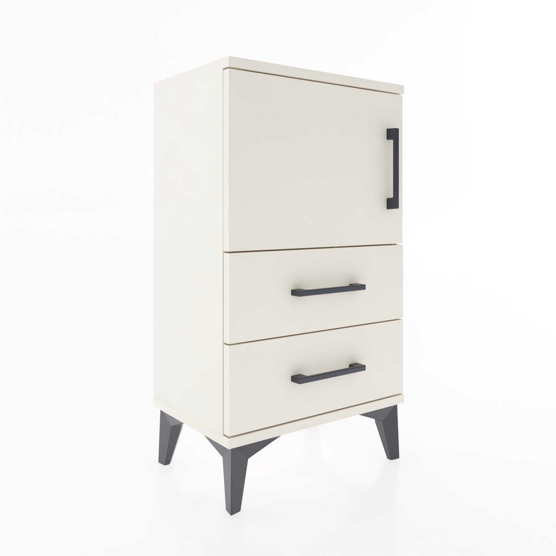 Woodntry Modüler Komodin Kapaklı 2 Çekmeceli 44x30x68 cm Aytaşı - Woodntry