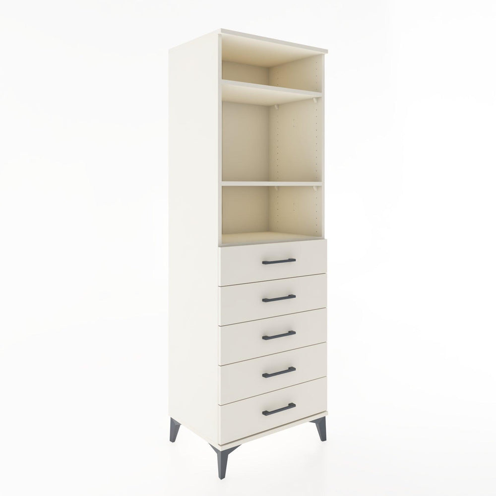 Woodntry Modular Cabinet Moonstone 60x44x170 cm with Drawers and Shelves CR35-1