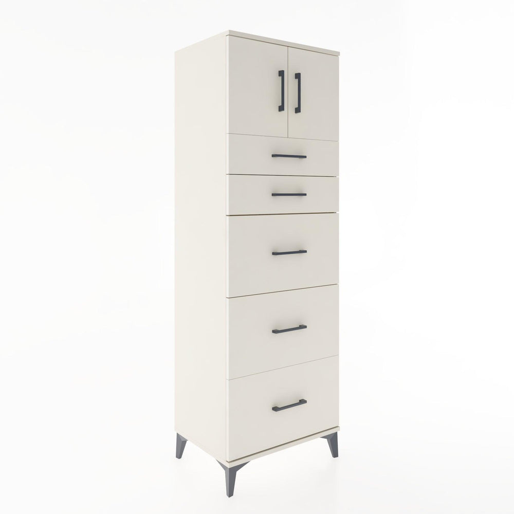 Woodntry Modular Cabinet Moonstone 60x44x170 cm with Doors and Drawers KC22-1
