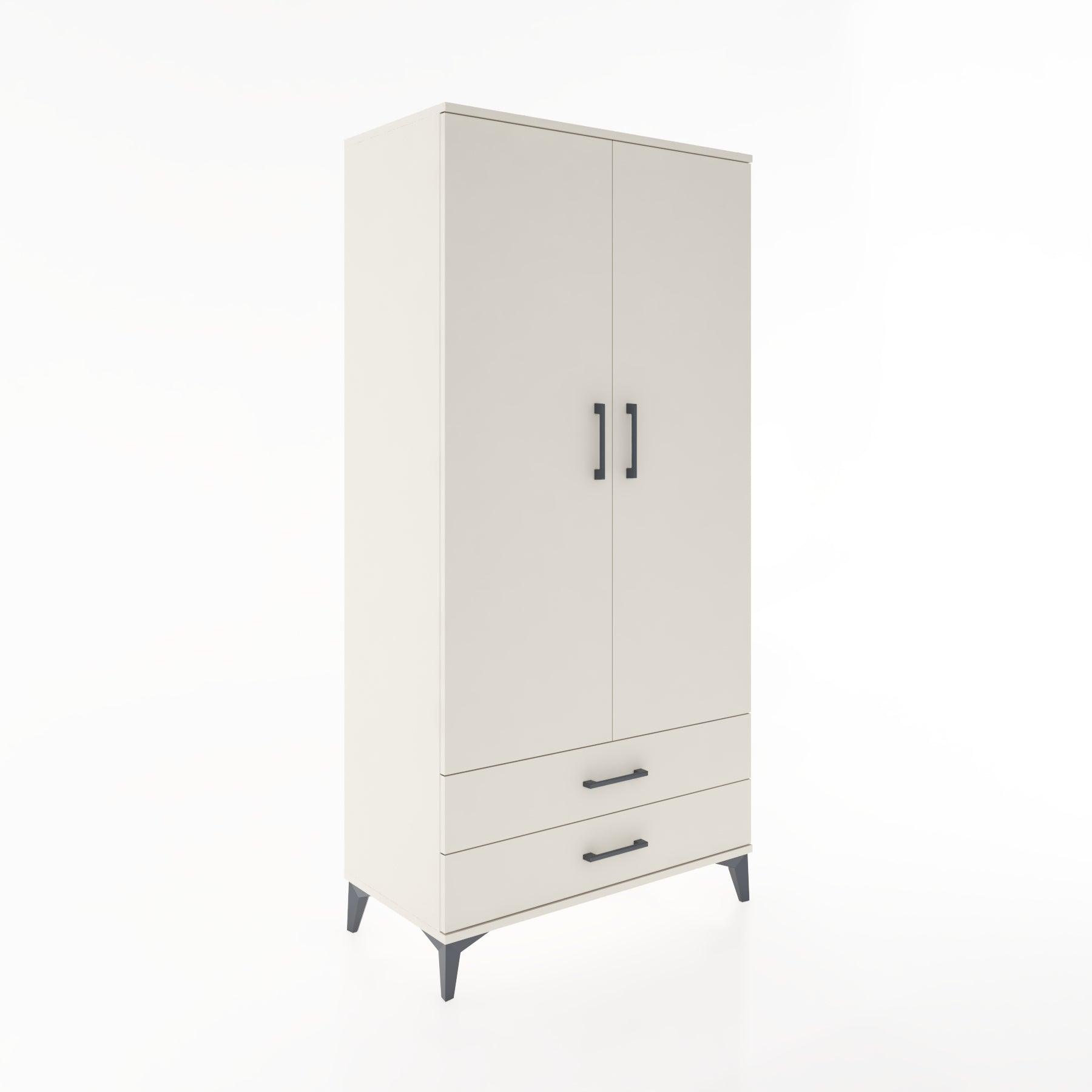 Woodntry Modular Cabinet Moonstone 88x44x170 cm with Doors and Drawers KC7-1