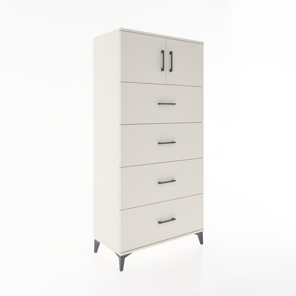 Woodntry Modular Cabinet Moonstone 88x44x170 cm with Doors and Drawers KC25-1