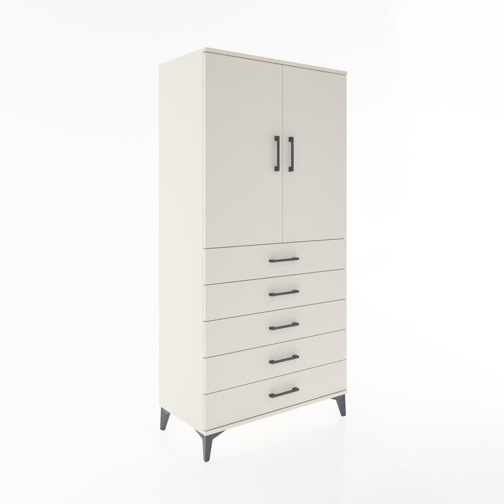 Woodntry Modular Cabinet Moonstone 88x44x170 cm with Doors and Drawers KC26-1