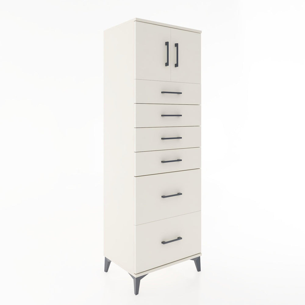 Woodntry Modular Cabinet Moonstone 60x44x170 cm with Doors and Drawers KC17-1